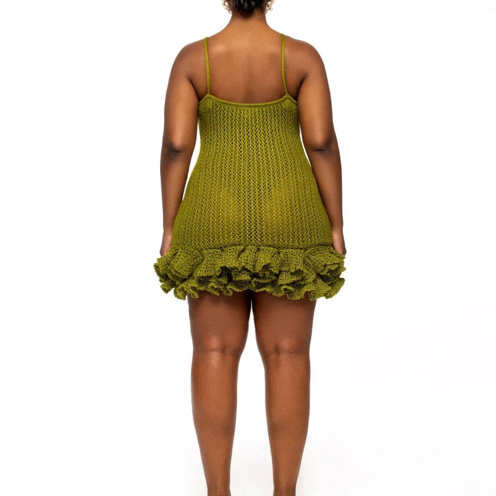 Hanifa Olive Green Midi Dress